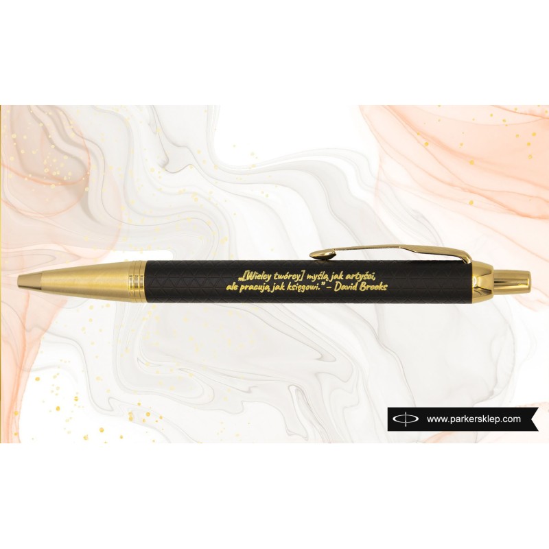 Długopis + Pióro Parker IM Premium Czarny GT [1931667/2]