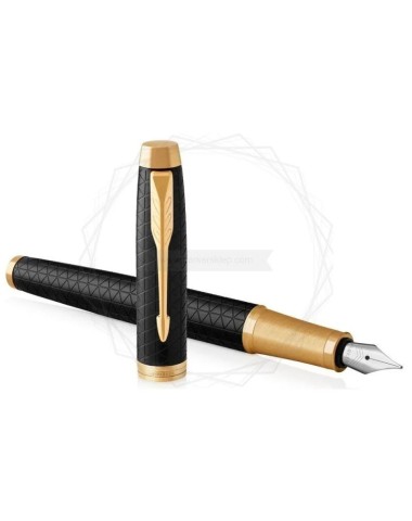 Długopis + Pióro Parker IM Premium Czarny GT z Grawerem [1931667/3]
