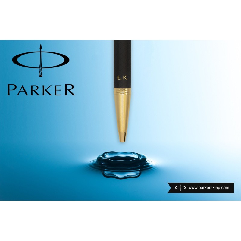 Długopis + Pióro Parker IM Premium Czarny GT z Grawerem [1931667/3]