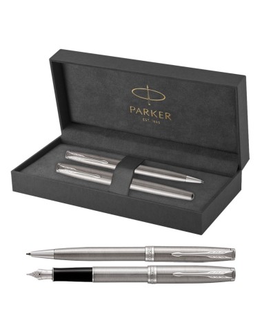 Długopis + Pióro Parker Sonnet Stalowe CT [1931512/1]