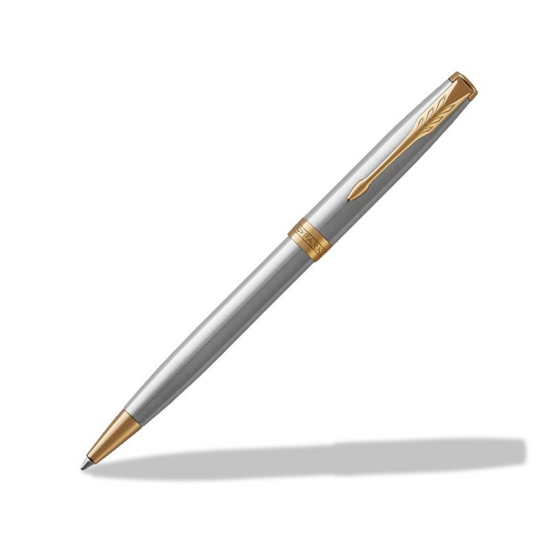 Długopis + Pióro Parker Sonnet Stalowy GT z Grawerem [1931507/2]