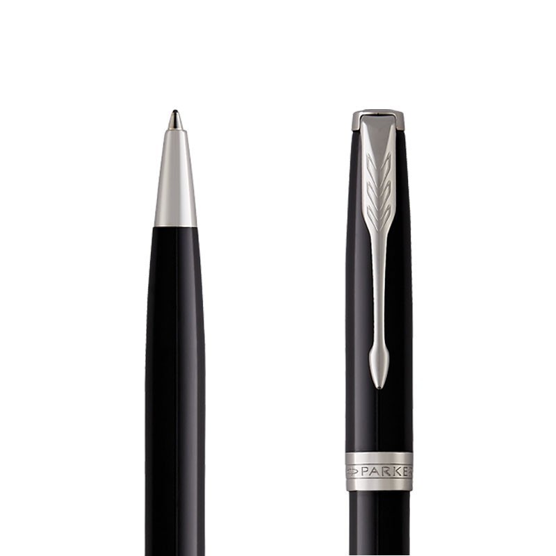 Długopis + Pióro Parker Sonnet Czarna Laka CT z Grawerem [1931502/2]