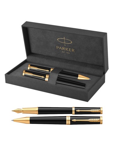 Długopis + Pióro Parker Ingenuity Czarne GT [2182008/1]