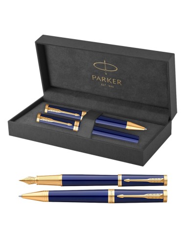 Długopis + Pióro Parker Ingenuity Granatowe GT [2182012/1]