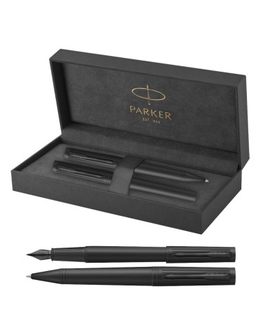 Długopis + Pióro Parker Ingenuity Achromatic Czarne [2182016/1]