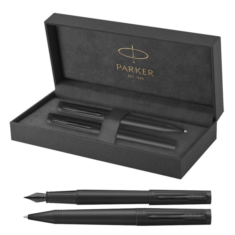 Długopis + Pióro Parker Ingenuity Achromatic Czarne [2182016/1]
