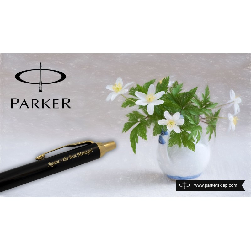 Długopis Parker IM Czarny GT w Pudełku z Etui [1931666/23]