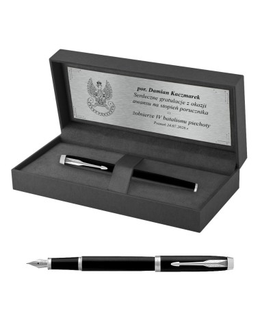 Zestaw Pióro wieczne Parker IM Czarne CT w Pudełku z Grawerem [1931644/3]