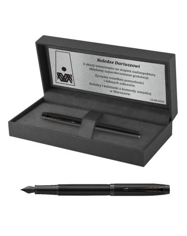Pióro Parker IM Achromatic Czarny w pudełku z grawerem [2127618/5]