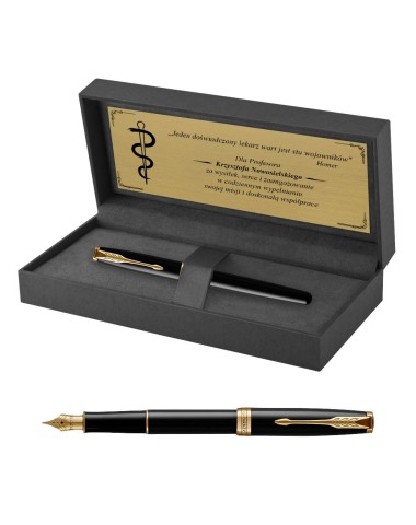 Pióro wieczne Parker Sonnet Czarne GT w Pudełku z Grawerem [1931495/7]