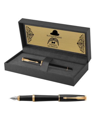 Pióro wieczne Parker Urban Muted Black GT w Pudełku z Grawerem [1931601/12]