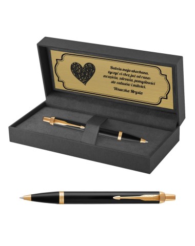 Długopis Parker IM Czarny GT w Pudełku z Grawerem [1931666/34]