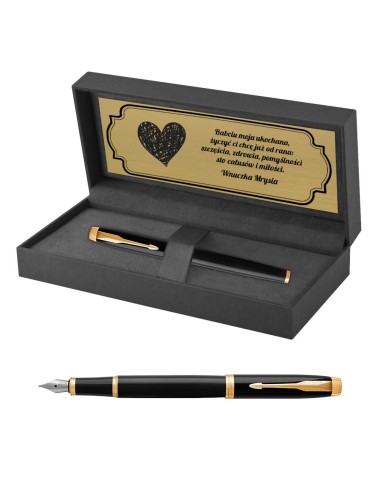 Pióro wieczne Parker IM Czarne GT w Pudełku z Grawerem [1931652/16]