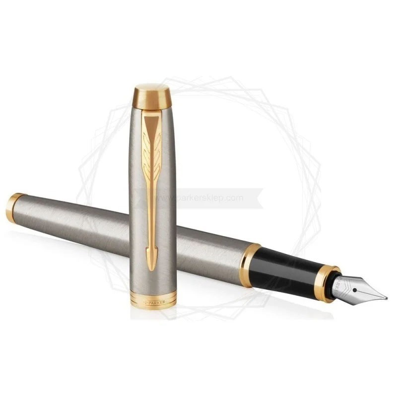 Długopis i Pióro Parker IM Brushed Metal GT w Pudełku z Grawerem [1931670/15]