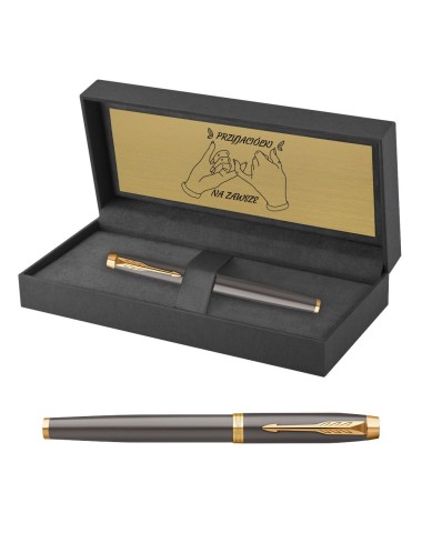 Zestaw Pióro wieczne Parker IM Grey GT w Pudełku z Grawerem [2213776/1]