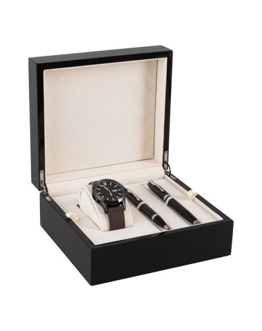 Zestaw Długopis i Pióro Parker IM Czarny CT + Zegarek Paul Lorens [1931665/10]