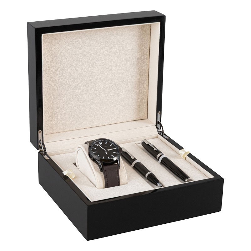 Zestaw Długopis i Pióro Parker IM Czarny CT + Zegarek Paul Lorens [1931665/10]