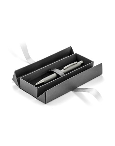 Pudełko prezentowe srebrne z wstążką [19614-00]