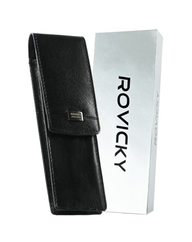 Skórzane etui na dwa lub trzy produkty w kolorze czarnym [E00141]