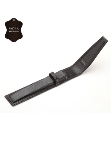 Skórzane etui na pojedyńczy produkt w kolorze czarnym [E00135]