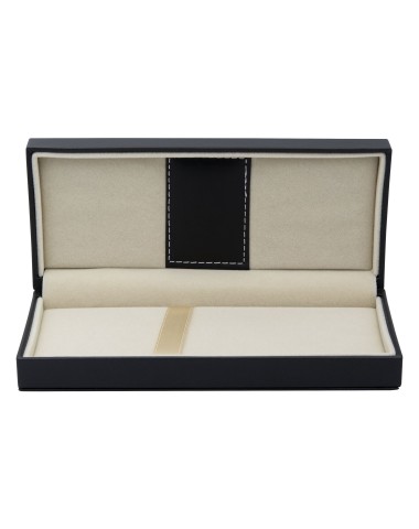 Czarne pudełko prezentowe ze skóry ekologicznej [P0201]