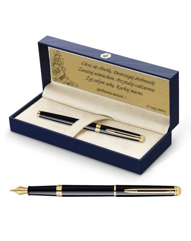 Zestaw Pióro Waterman Hemisphere czarne GT z grawerem