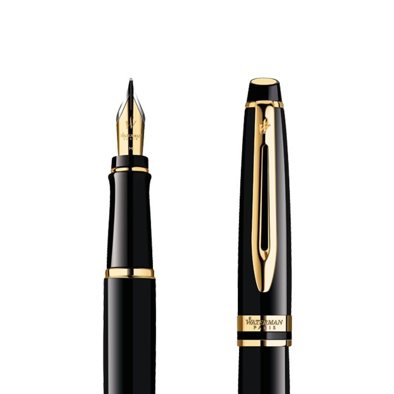 Zestaw Pióro Waterman Expert czarne GT z grawerem