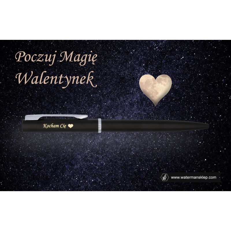 grawer_slider/ Długopis Waterman Allure czarny matowy CT [2068192] z grawerem na walentyki