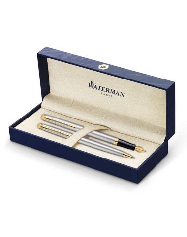 Zestaw Waterman pióro + długopis Hemisphere stalowe GT [KPLH002]