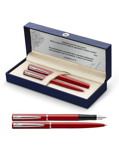 Długopis i Pióro Waterman Allure czerwony CT w Pudełku z Grawerem [2068193/2]