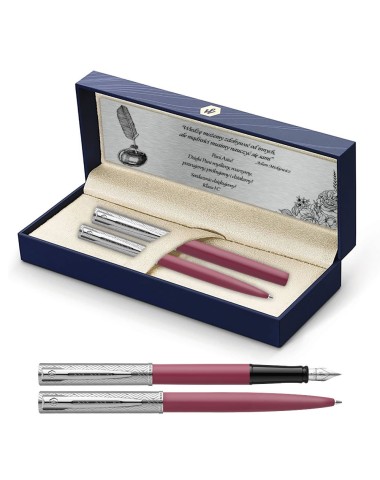 Długopis i Pióro Waterman Allure Deluxe Różowy CT w Pudełku z Grawerem [2174513/2]