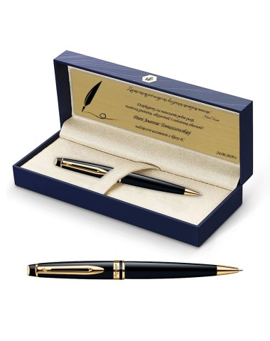 Długopis Waterman Expert czarny GT w Pudełku z Grawerem [S0951700/1]