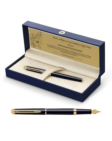 Pióro wieczne Waterman Hemisphere czarne GT w Pudełku z Grawerem [S0920610/1]