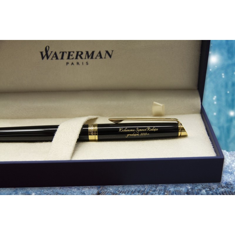 grawer_slider/ Długopis Waterman Hemisphere czarny GT [S0920670] w pudełku z grawerem