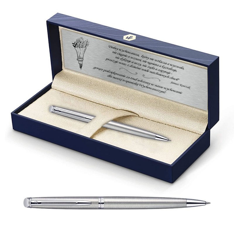 Długopis Waterman Hemisphere stalowy CT w Pudełku z Grawerem [S0920470/1]