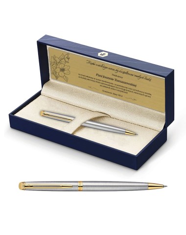 Długopis Waterman Hemisphere stalowy GT w Pudełku z Grawerem [S0920370/1]