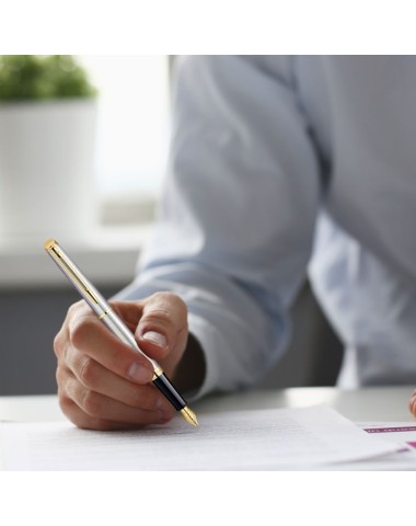 Pióro wieczne Waterman Hemisphere stalowe GT w Pudełku z Grawerem [S0920310/1]