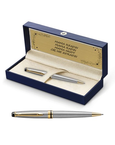 Długopis Waterman Expert stalowy GT w Pudełku z Grawerem [S0952000/1]