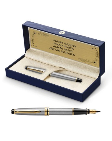 Pióro wieczne Waterman Expert stalowe GT w Pudełku z Grawerem [S0951940/1]