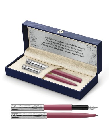 Długopis i Pióro Waterman Allure Deluxe Różowy CT w Pudełku z Grawerem [2174513/4]