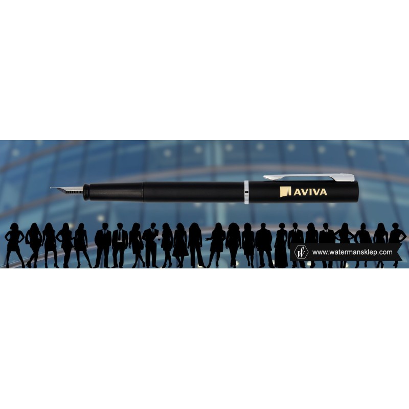 grawer_slider/ Pióro wieczne Waterman Allure czarne matowe CT [2068196] z grawerem AVIVA