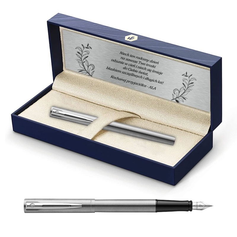 Pióro wieczne Waterman Allure stalowe CT w Pudełku z Grawerem [2085910/2]