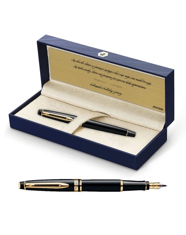 Pióro wieczne Waterman Expert czarne GT w Pudełku z Grawerem [S0951640/2]