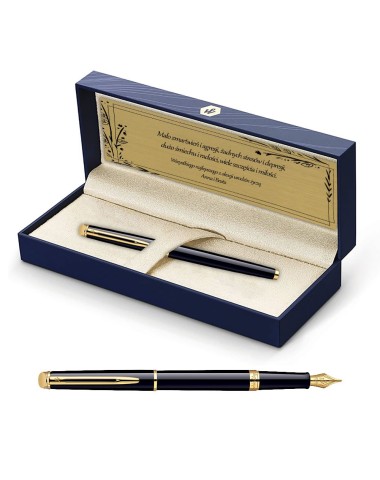 Pióro wieczne Waterman Hemisphere czarne GT w Pudełku z Grawerem [S0920610/3]