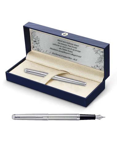 Pióro wieczne Waterman Hemisphere stalowe CT w Pudełku z Grawerem [S0920410/2]