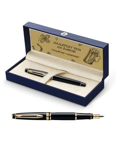 Pióro wieczne Waterman Expert czarne GT w Pudełku z Grawerem [S0951640/3]