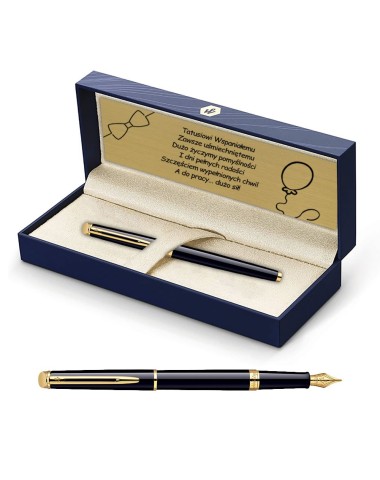 Pióro wieczne Waterman Hemisphere czarne GT w Pudełku z Grawerem [S0920610/4]