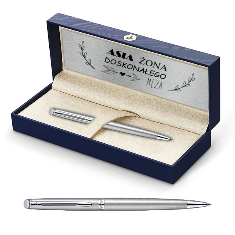 Długopis Waterman Hemisphere stalowy CT w Pudełku z Grawerem [S0920470/7]