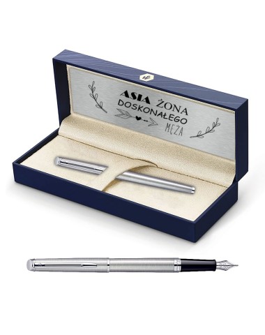 Pióro wieczne Waterman Hemisphere stalowe CT w Pudełku z Grawerem [S0920410/3]
