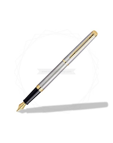 Długopis i Pióro Waterman Hemisphere stalowy GT w Pudełku z Grawerem [S0920370/10]